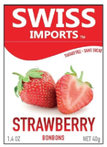 Swiss Imports Sugar Free Strawberry Bonbons 40g