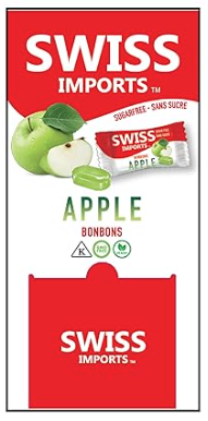 Swiss Imports Sugar Free Apple Bonbons Approximately 200 pcs Individually Wrapped