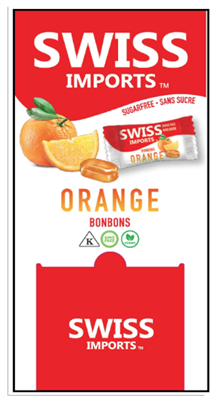 Swiss Imports Sugar Free Orange Bonbons Approximately 200 pcs Individually Wrapped